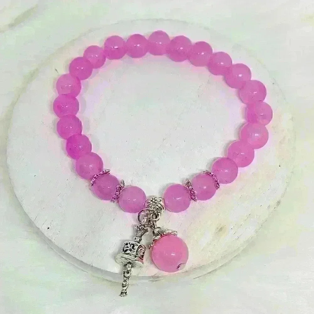 Pinky Pink Beaded Bracelet